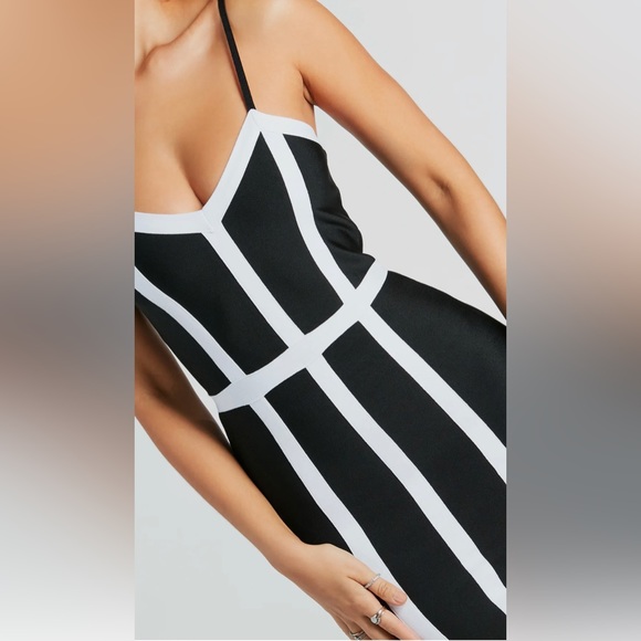 Bandage Striped Midi Dress - Picture 4 of 4